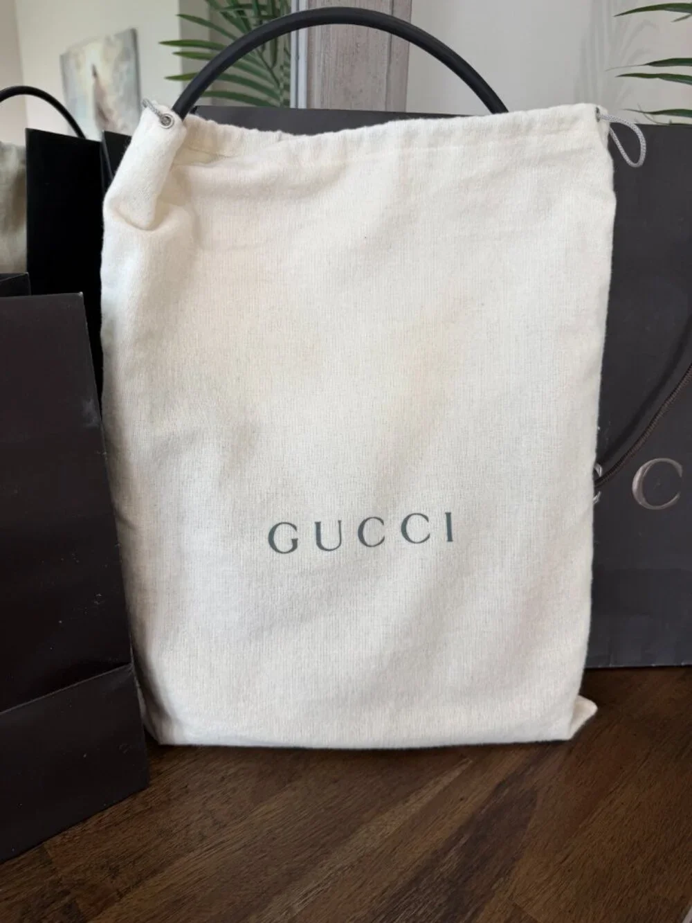 Vintage Gucci Tom Ford Era GG Canvas Hobo Bag